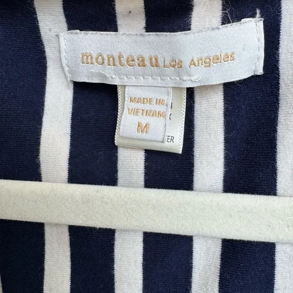 Monteau Black and White Striped Mini Dress - Picture 2 of 3